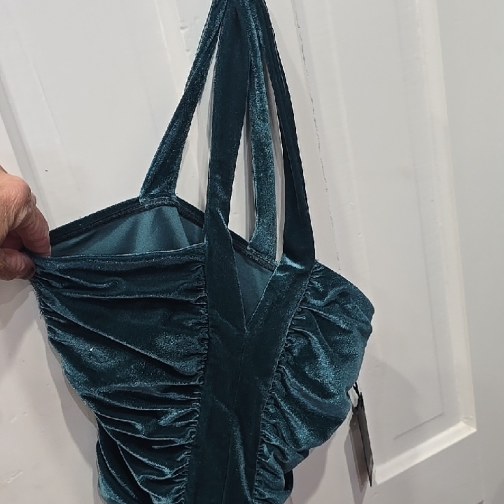 Lanston Sport Teal Velvet Bra